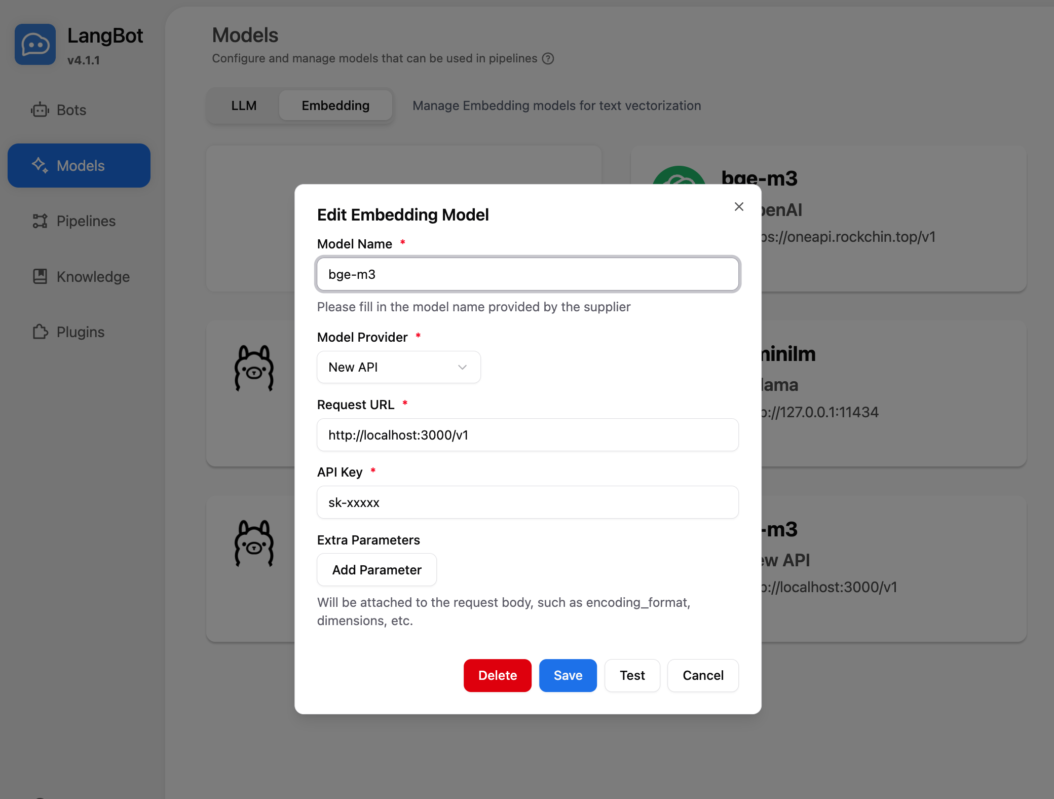 Add Embedding Model